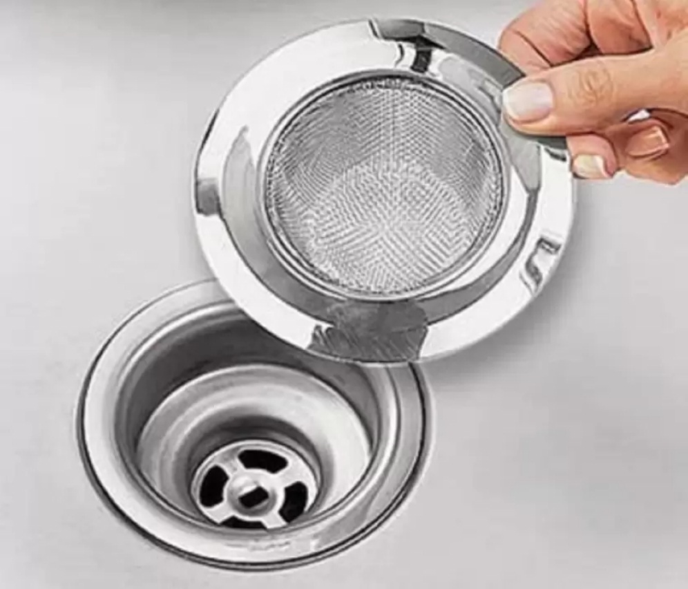 Stainless Steel Kitchen Sink Strainer, Sink Jali, Hair Disposal Waste Drainer Net Basket 